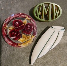 3 x Vintage Brooches Reverse