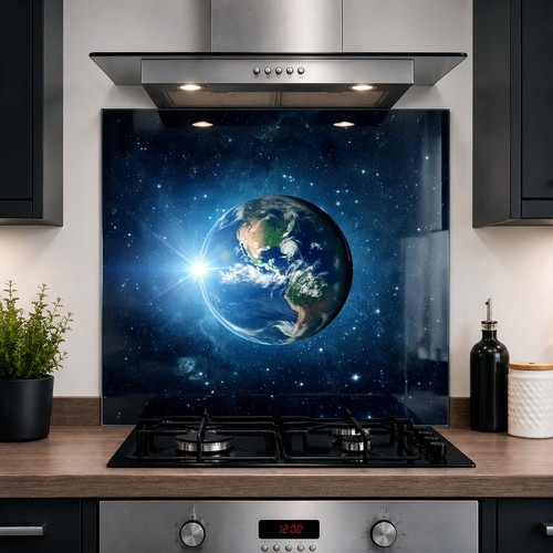 Printed glass kitchen - glass,