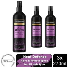 Tresemme Heat Defence Care & Protect Hair Spray for All Hair Types 270ml, 3 Pack