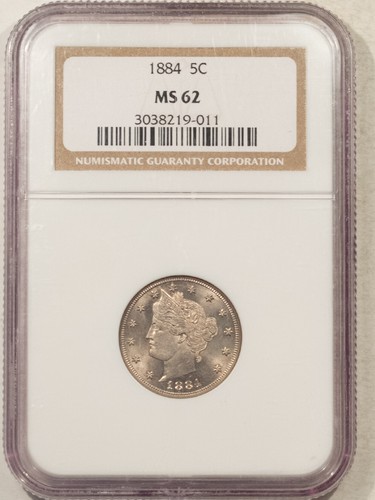 1884 liberty nickel ngc - nickel,