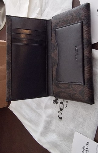 Coach brown leather wallet - coach,