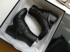 Ann Demeulemeester - Vitello black leather ankle boots