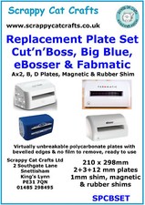 Replacement Plate & Mat Set by Scrappy Cat for Cut'n'Boss  Fabmatic SPSETC&B  1