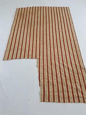 Antique French Silk Floral Striped Upholstery Fabric Panel 232x141cm