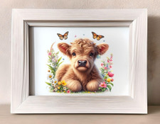 Cow Art Print, Highland Cow
