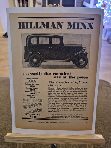 Original 1931 hillman - hillman, minx