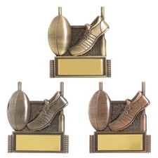 Rugby Trophies Metal Ball Boot