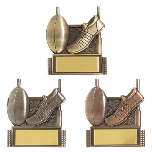 Rugby trophies metal - rugby, ball