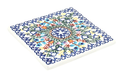 Blue rose polish pottery - blue,