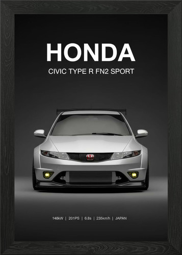 Silver honda civic type fn2 - silver,