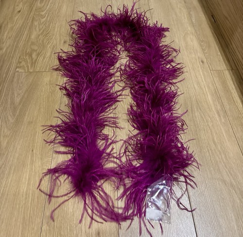 Purple ostrich feather boa - ostrich,