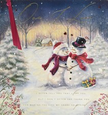 Snow Couple Forest Scene One I