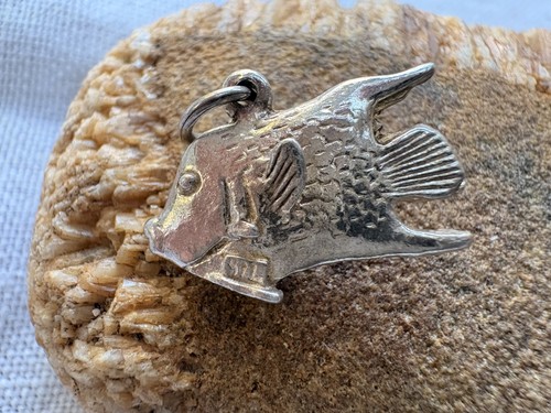 Vintage silver angel fish - silver,