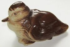 Poole Pottery Glazed Brown and White Ceramic Duck Duckling - Made in England