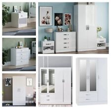 Bedroom Furniture Set Chest of Drawers 2/3/4 Door Wardrobe Bedside Cabinet Table