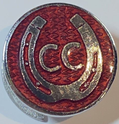 Vintage enamel badge caravan - vintage,