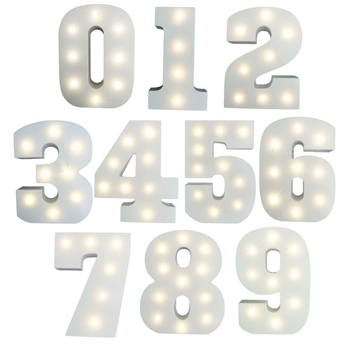 White light number warm - number,