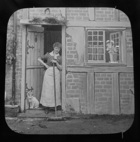 Glass magic lantern slide - lantern,