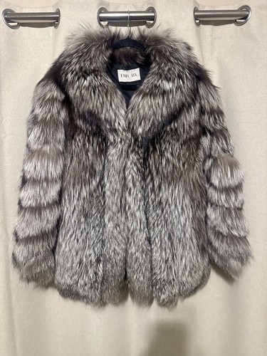 Sliver fox fur coat size - fur,
