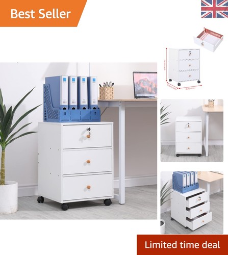 Lockable wooden file cabinet - wooden,