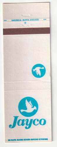 Matchbook cover jayco - -,