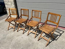 Mid Century Italian 1940's 50's folding chairs by Brevetti Reguiti