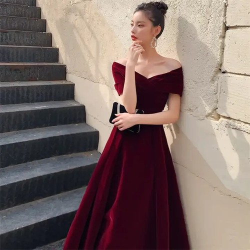 Wine color bridesmaid dress - color,