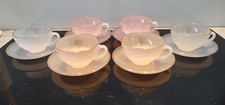 Six Vintage Arcopal Harlequin