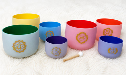 Crystal singing bowl set - , 8-14'