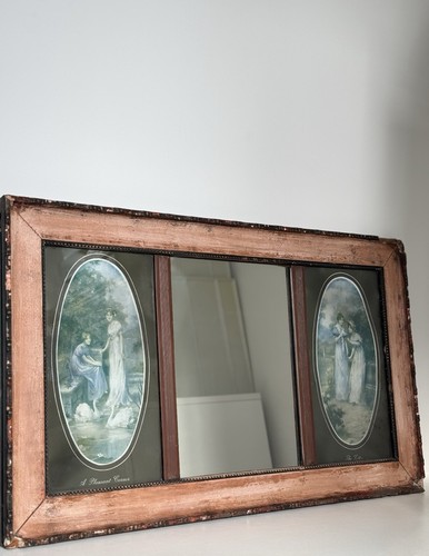 Edwardian wall mirror with - edwardian,