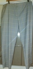 Ankle Grazer Women's Check Grey Trousers  Size 14