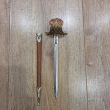 Vintage Toledo Letter Opener Spanish 1970s Mini Sword Design 9" case red shield