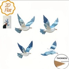 Set of 4 Flying Seagulls 2D