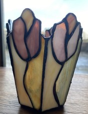 LEADED STAINED GLASS TULIP