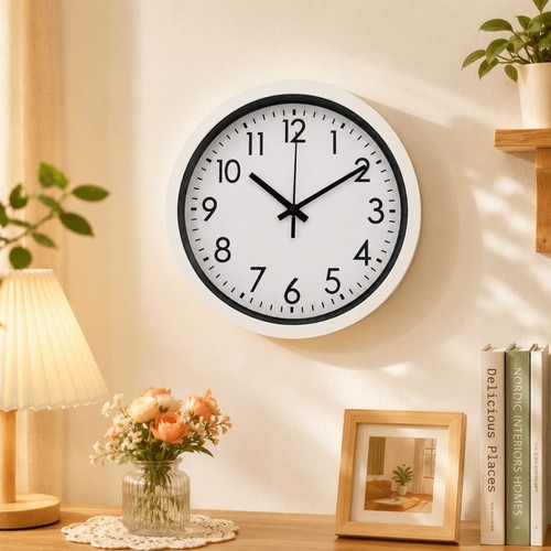 Round wall clock silent - wall,