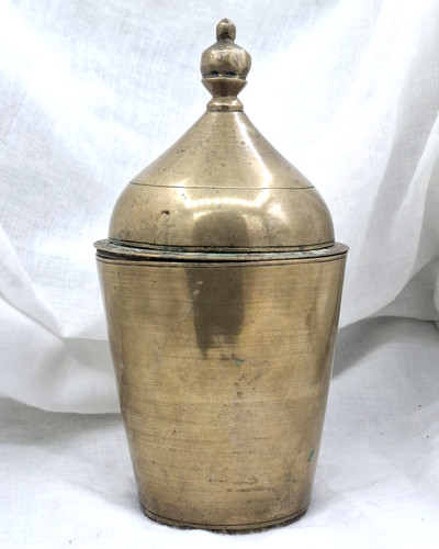 Antique brass lidded - brass,