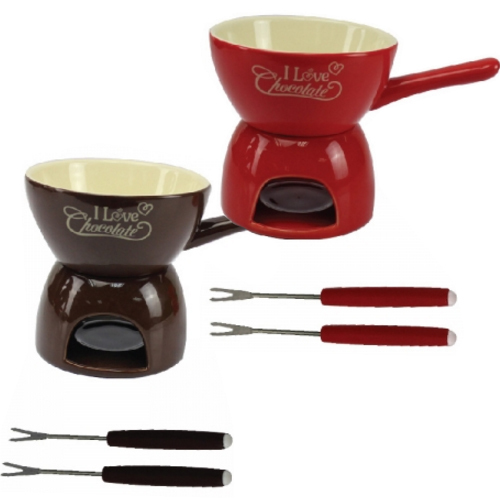 Ceramic chocolate choc fondue - chocolate,