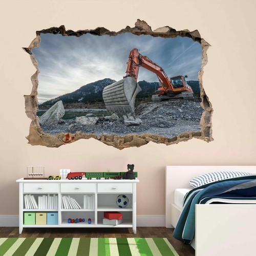 Construction site excavator - site,