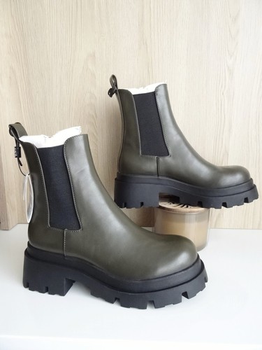 Zara khaki green - khaki, mid-heel