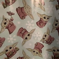 Baby Yoda Gift Wrapping Paper,70 Sq Ft FLAT Paper See descrip