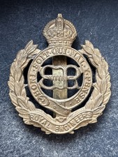 Edward VIIl Royal Engineers Original British Army Cap Badge. J. R. Gaunt. London