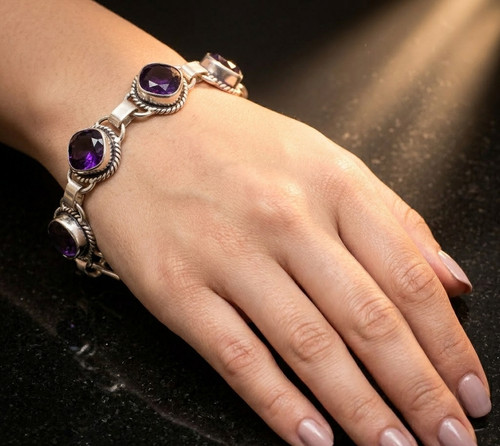 Purple amethyst gemstone - amethyst,