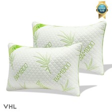 New Luxury Soft Bamboo Memory Foam Pillow, Anti-Bacterial Premium Support Pillow