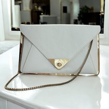JUNO White Envelope Clutch Bag