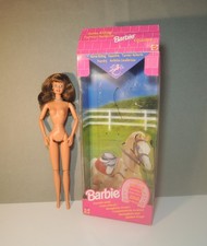Barbie doll horse riding - barbie, nude
