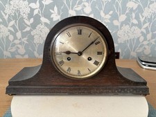 Vintage Nelson’s Hat Wooden Cased Chiming Mantle Clock For Spares & Repairs