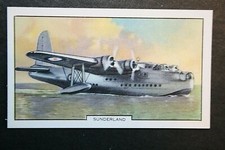 SHORT SUNDERLAND   RAF  Flying Boat  Vintage 1939 Card  HE26
