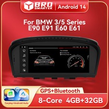 8.9" Touchscreen Android 14 For BMW 3/5 er E60 E90 4+32GB Car Stereo GPS Sat Nav