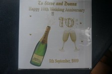 Personalised Wedding Anniversary Card Champagne 