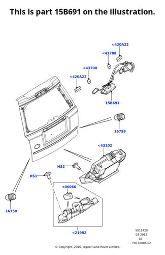 Land rover genuine switch tail - land,